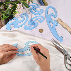 5шт 5 стиля акриловый шаблон для рисования измерительная линейка набор TOOL-WH0242-001