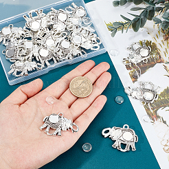 40 шт. подвеска в тибетском стиле из сплава с кабошонами в 2 стилях&nbsp;FIND-PH0004-86