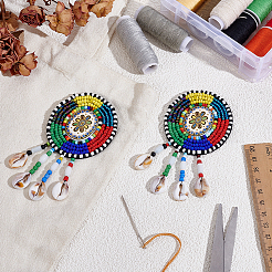 2 шт. нетканый материал для вышивки иглой из фетра и ракушек&nbsp;PATC-PH0001-39B