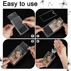 Прямоугольный пластиковый держатель удостоверения личности&nbsp;AJEW-FG0004-85