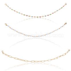 1 набор из 3-х стилей железной шляпной цепочки с застежкой-карабином&nbsp;HJEW-CN0001-31C