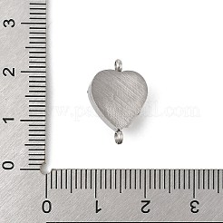 Natürlicher gemischter Edelsteinsplitter 304 Edelstahl Herz Verbinder Charms&nbsp;KK-P300-31P