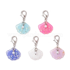 Подвесные украшения из смолы в форме ракушки&nbsp;HJEW-JM03245