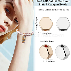 50шт 2 цвета латунные бусины&nbsp;KK-BBC0016-51