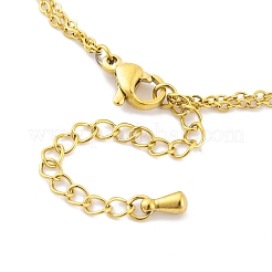 Ionenplattierung (IP) 304 Edelstahlketten Fußkettchen&nbsp;AJEW-H148-10D-G