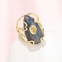 Bagues de manchette en labradorite naturelle&nbsp;GG-CBA5FCC-03G-06