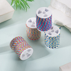 4 Rolle 4 Farben 4-fädige Polycotton-Kordel mit Metallicfaden&nbsp;OCOR-TA0003-33A