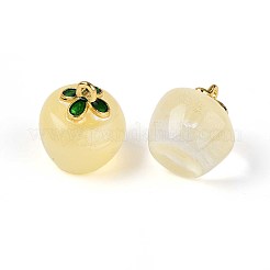 Pendentifs en forme de pomme en verre transparent&nbsp;X1-DGLA-E004-16K