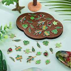 36 pièces 9 styles pendentifs en émail en alliage de zinc&nbsp;ENAM-TA0011-13