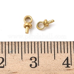 304 Edelstahl Cup Perle Peg Bails Pin Anhänger&nbsp;STAS-L300-004A-G