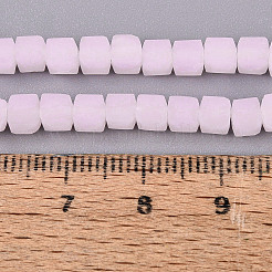 Mattierte Glasperlenstränge aus Jadeimitat&nbsp;GLAA-N072-01A-C02