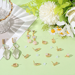 16 шт. 4 стиля латунных сережек-гвоздиков&nbsp;KK-BBC0018-62