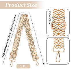 Sangles de sac à main en toile de nylon à motif losange&nbsp;FIND-CN0002-38A
