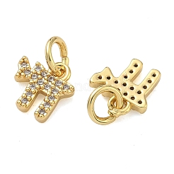 Pendentifs en laiton zircon cubique transparent&nbsp;KK-D229-02G