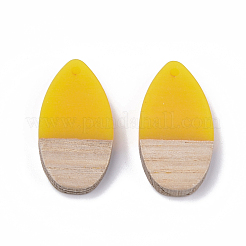 Pendentifs en bois de résine et de noyer&nbsp;RESI-S358-16C