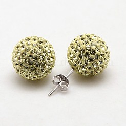925 orecchini a bottone in argento sterling con strass di cristallo austriaco&nbsp;SWARJ-D470-550