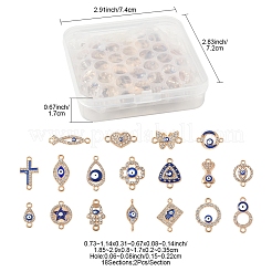 36 шт. 18 стиля сплава синие эмалевые соединительные подвески&nbsp;ENAM-FS0002-97