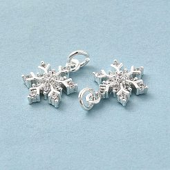 Estante de placas micro latón allanan charms de circonio cúbico&nbsp;X-KK-E081-15S