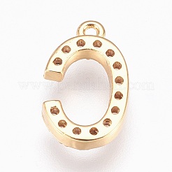 Подвески из латунной буквы&nbsp;X-KK-P150-03G-C