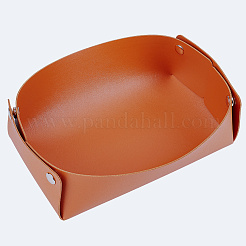 Складная корзина для хранения из искусственной кожи&nbsp;AJEW-WH20010-62B