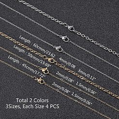 Collar de acero inoxidable 304 con revestimiento al vacío de PVD&nbsp;MAK-UN0001-12