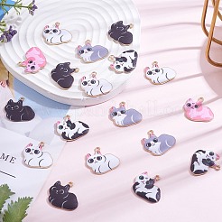 42шт 7 цвета сплава эмалевые подвески&nbsp;ENAM-SZ0003-31