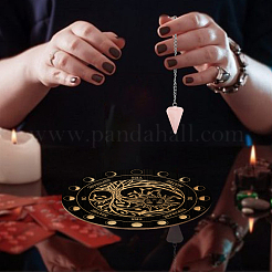 Ahademaker 1pc Cone/Spike/Pendel natürliche Rosenquarz-Stein-Anhänger&nbsp;DIY-GA0004-24D