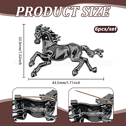 6шт брошь в виде лошади из сплава&nbsp;JEWB-PH0001-54B