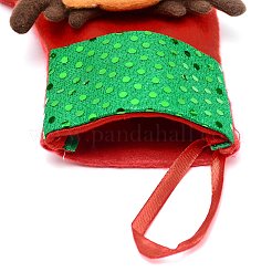 Rentiertuch hängenden Weihnachtsstrumpf&nbsp;HJEW-SZC0004-23