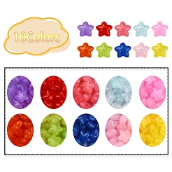240шт 10 цвета прозрачные акриловые бусины&nbsp;MACR-YW0001-89