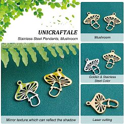 16 шт. 2-х цветные подвески из нержавеющей стали 304&nbsp;STAS-UN0039-50