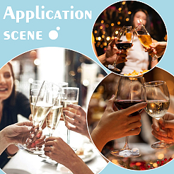 50 шт. акриловое кольцо для этикетки на бокал для вина&nbsp;AJEW-UN0002-48