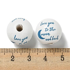 Набивные деревянные европейские бусины&nbsp;WOOD-G022-20E