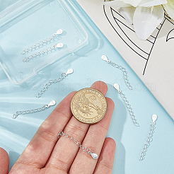 10 шт. 925 витые цепочки-удлинители из стерлингового серебра&nbsp;STER-BBC0008-99