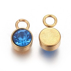 Ионное покрытие (ip) стеклянные подвески со стразами&nbsp;STAS-F189-B08