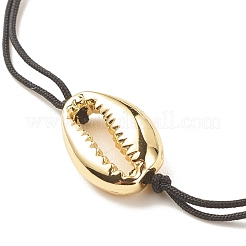 Плетеный браслет из бисера в форме раковины из сплава для женщин&nbsp;BJEW-JB08303