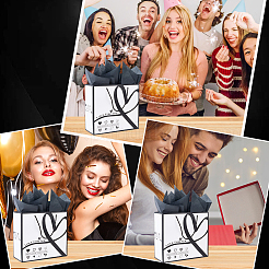 1 шт. бумажные пакеты с черным рисунком в виде сердца и ручками&nbsp;ABAG-SP0001-17