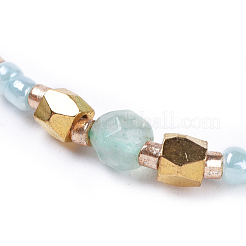 Bracciali di perline intrecciati con filo di nylon regolabile&nbsp;BJEW-JB04379-05