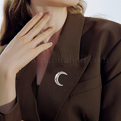 12 pieza de alfiler de solapa de aleación de luna para ropa de mochila&nbsp;JEWB-FH0002-79P