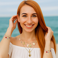 Наборы для самостоятельного изготовления цепочек и подвесок из нержавеющей стали 304 и сплава&nbsp;DIY-PH0032-25