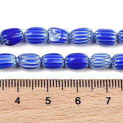 Fili di perline ovali in vetro millefiori fatte a mano&nbsp;LK-Z001-02A-01