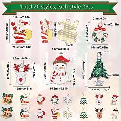 Подвески из сплава эмали 40шт 20 стиля&nbsp;ENAM-SC0003-61