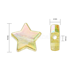 Экологичные прозрачные акриловые бусины&nbsp;TACR-YW0001-01C