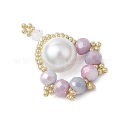 Подвески из стеклянных бусин в виде отпечатков лап&nbsp;PALLOY-MZ00572-03