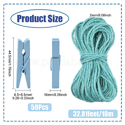 50 шт. зажимы для фотобумаги своими руками из дерева&nbsp;AJEW-SP0003-43B