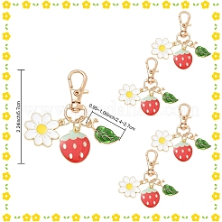 6 Uds decoraciones colgantes de esmalte de aleación&nbsp;HJEW-YW00525