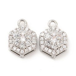 Латунные микро проложить кубического циркония подвески&nbsp;KK-E071-13P