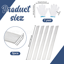 5 pieza de tiras de acero inoxidable&nbsp;DIY-OC0014-96B