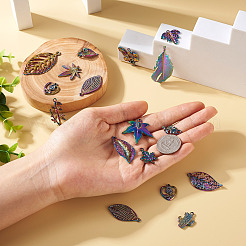 30шт 15 стиля подвески из сплава цвета радуги&nbsp;FIND-BY0001-18