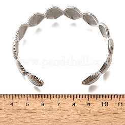 Латунь манжеты браслеты для женщин&nbsp;LS-BJEW-U018-03P